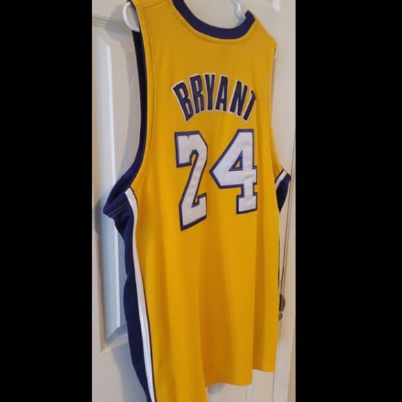 VINTAGE 2000's KOBE BRYANT LAKERS ADIDAS AUTHENTICS JERSEY FULLY STITCHED 54 XXL - Picture 8 of 9